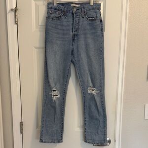 Classic Blue Distressed Skinny Jeans